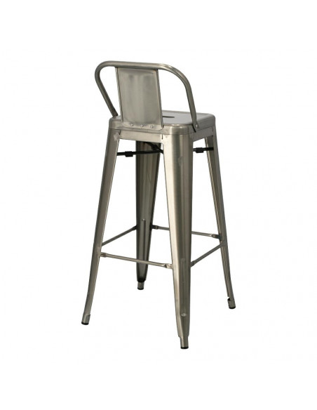 D2.DESIGN HOKER PARIS BACK SHORT 75CM METALICZNY INSP. TOLIX