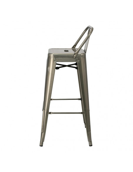 D2.DESIGN HOKER PARIS BACK SHORT 75CM METALICZNY INSP. TOLIX