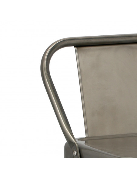 D2.DESIGN HOKER PARIS BACK SHORT 75CM METALICZNY INSP. TOLIX