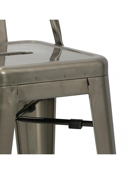 D2.DESIGN HOKER PARIS BACK SHORT 75CM METALICZNY INSP. TOLIX