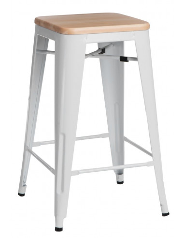 D2.DESIGN HOKER PARIS WOOD 65CM BIAŁY SOSNA NATURA