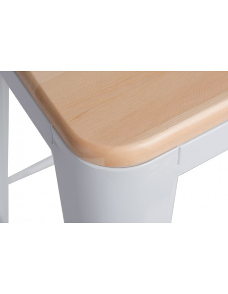 D2.DESIGN HOKER PARIS WOOD 65CM BIAŁY SOSNA NATURA