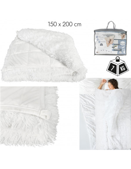 INTESI KOC OBCIĄŻENIOWY FURRY 150X200CM BIAŁY