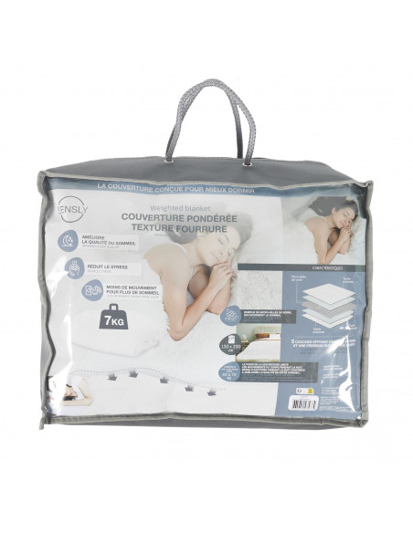 INTESI KOC OBCIĄŻENIOWY FURRY 150X200CM BIAŁY