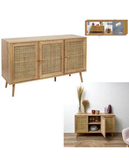 INTESI KOMODA BALI TRZYDRZWIOWA NATURALNA