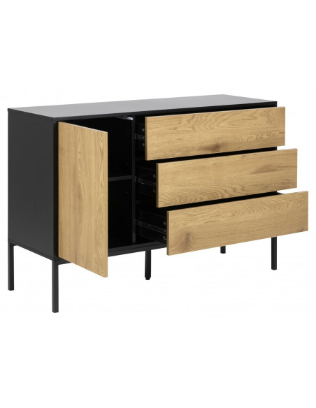 ACTONA KOMODA SEAFORD I CZARNA DĄB NATURALNY