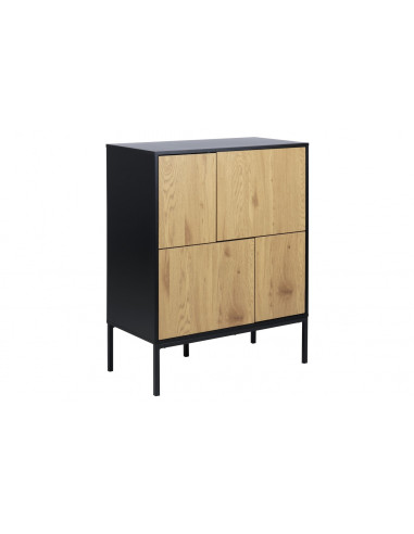 ACTONA KOMODA SEAFORD IV CZARNA DĄB NATURALNY