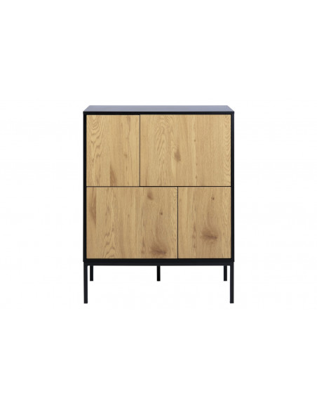 ACTONA KOMODA SEAFORD IV CZARNA DĄB NATURALNY