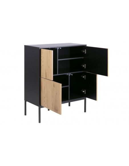 ACTONA KOMODA SEAFORD IV CZARNA DĄB NATURALNY