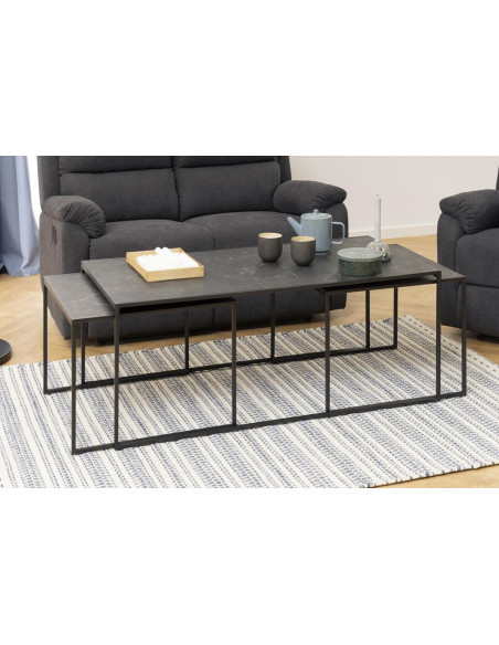 ACTONA KOMPLET STOLIKÓW INFINITY CZARNE