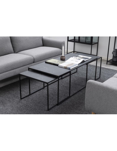 ACTONA KOMPLET STOLIKÓW INFINITY CZARNE