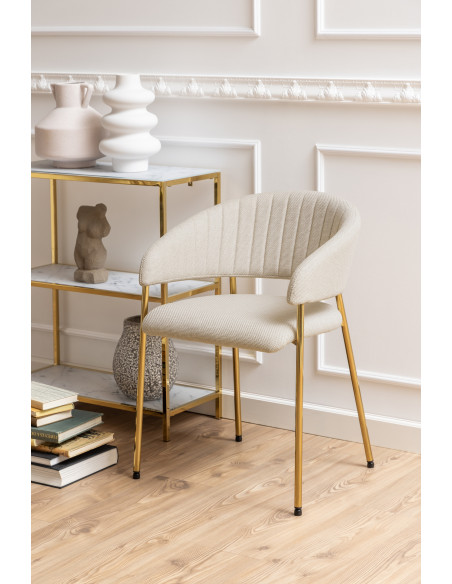 ACTONA KRZESŁO ANN BEŻOWE/ZŁOTE