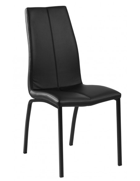 ACTONA KRZESŁO ASAMA BLACK PU CZARNE NOGI
