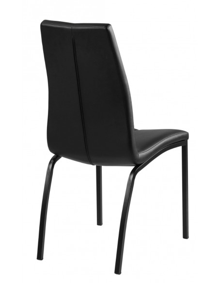 ACTONA KRZESŁO ASAMA BLACK PU CZARNE NOGI