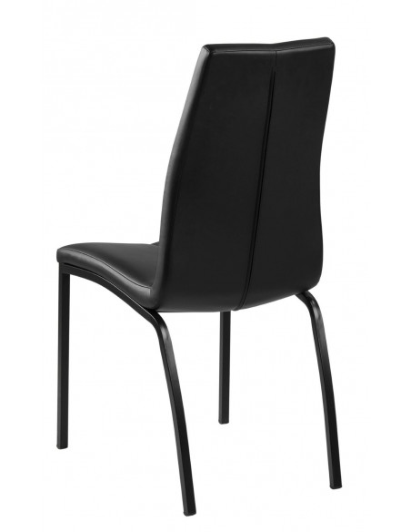 ACTONA KRZESŁO ASAMA BLACK PU CZARNE NOGI