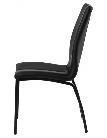 ACTONA KRZESŁO ASAMA BLACK PU CZARNE NOGI