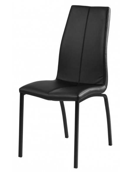 ACTONA KRZESŁO ASAMA BLACK PU CZARNE NOGI