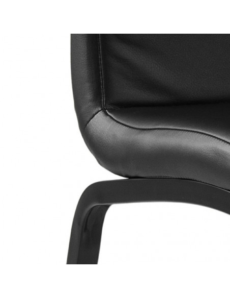 ACTONA KRZESŁO ASAMA BLACK PU CZARNE NOGI