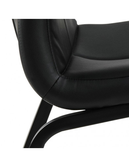 ACTONA KRZESŁO ASAMA BLACK PU CZARNE NOGI