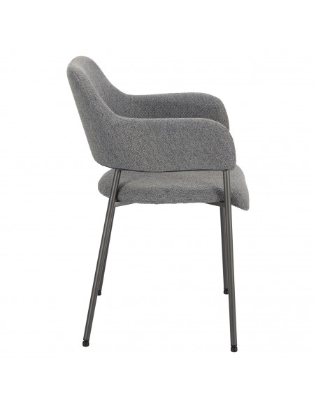 INTESI KRZESŁO GATO CIEMNOSZARE