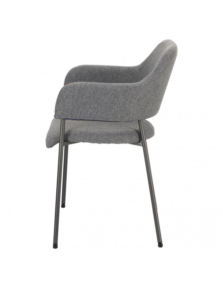 INTESI KRZESŁO GATO CIEMNOSZARE