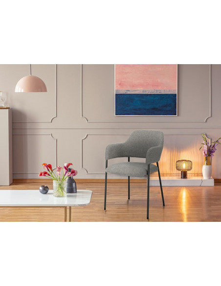 INTESI KRZESŁO GATO JASNOSZARE