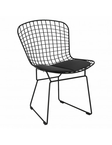 D2.DESIGN KRZESŁO HARRY CZARNE / CZARNA PODUSZKA