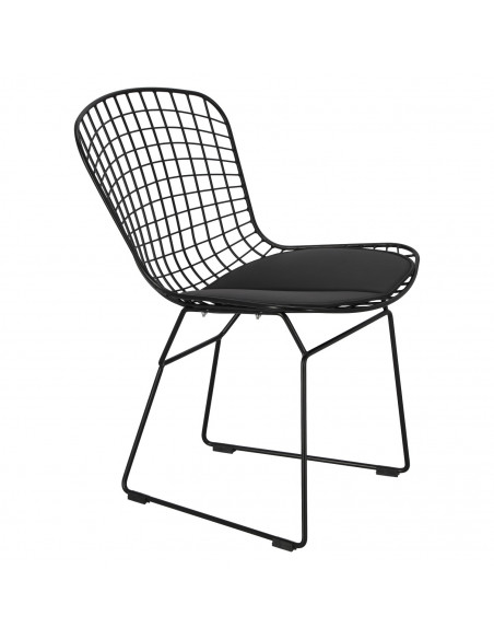 D2.DESIGN KRZESŁO HARRY CZARNE / CZARNA PODUSZKA