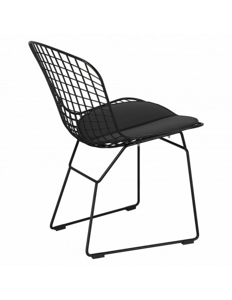 D2.DESIGN KRZESŁO HARRY CZARNE / CZARNA PODUSZKA