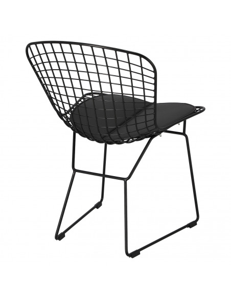 D2.DESIGN KRZESŁO HARRY CZARNE / CZARNA PODUSZKA