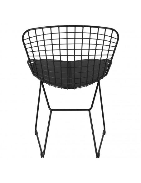 D2.DESIGN KRZESŁO HARRY CZARNE / CZARNA PODUSZKA