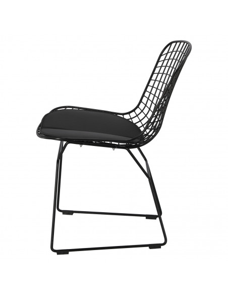 D2.DESIGN KRZESŁO HARRY CZARNE / CZARNA PODUSZKA