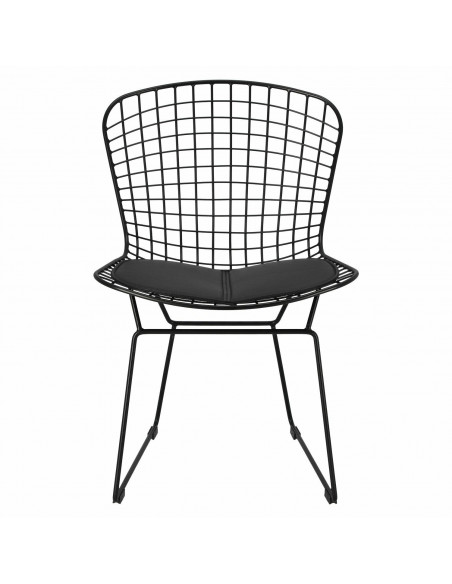 D2.DESIGN KRZESŁO HARRY CZARNE / CZARNA PODUSZKA