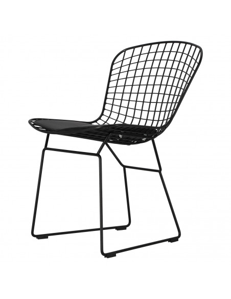 D2.DESIGN KRZESŁO HARRY CZARNE / CZARNA PODUSZKA