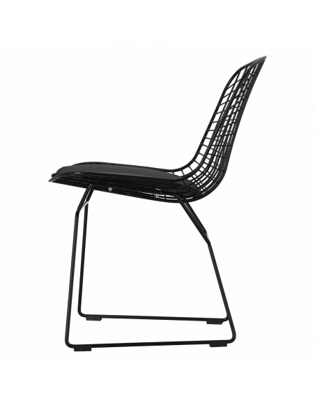 D2.DESIGN KRZESŁO HARRY CZARNE / CZARNA PODUSZKA