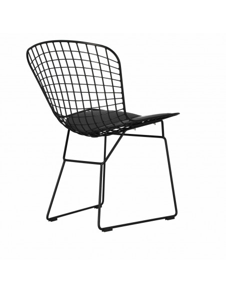 D2.DESIGN KRZESŁO HARRY CZARNE / CZARNA PODUSZKA