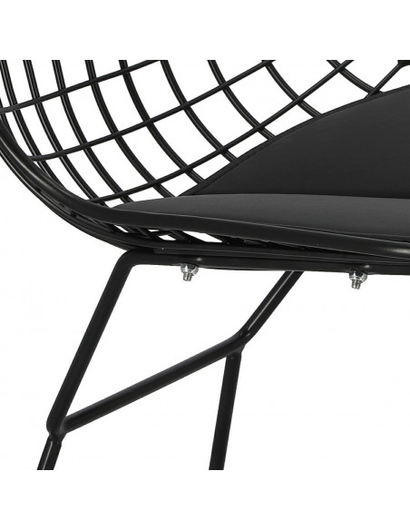 D2.DESIGN KRZESŁO HARRY CZARNE / CZARNA PODUSZKA