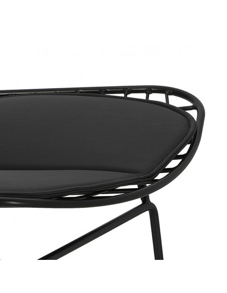 D2.DESIGN KRZESŁO HARRY CZARNE / CZARNA PODUSZKA