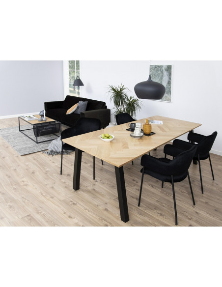 ACTONA KRZESŁO LIMA Z PODŁOKIETNIKAMI CZARNE