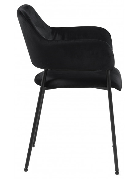 ACTONA KRZESŁO LIMA Z PODŁOKIETNIKAMI CZARNE