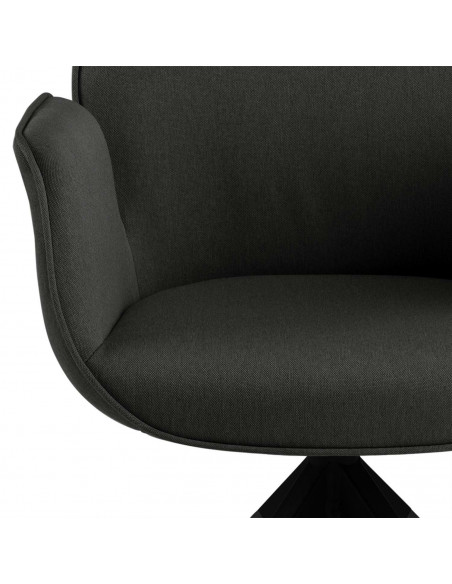 ACTONA KRZESŁO OBROTOWE AURA DARK GREY /BLACK AUTO RETURN