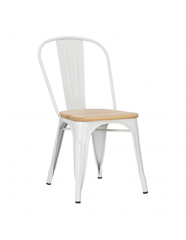 D2.DESIGN KRZESŁO PARIS WOOD BIAŁE SOSNA NATURALNA