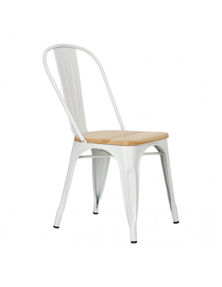 D2.DESIGN KRZESŁO PARIS WOOD BIAŁE SOSNA NATURALNA