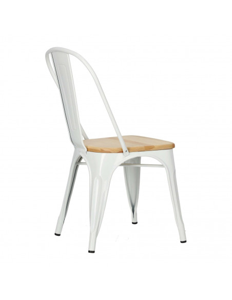 D2.DESIGN KRZESŁO PARIS WOOD BIAŁE SOSNA NATURALNA