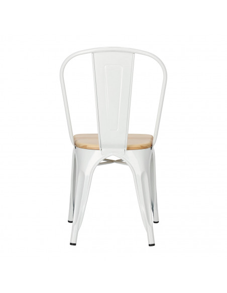 D2.DESIGN KRZESŁO PARIS WOOD BIAŁE SOSNA NATURALNA