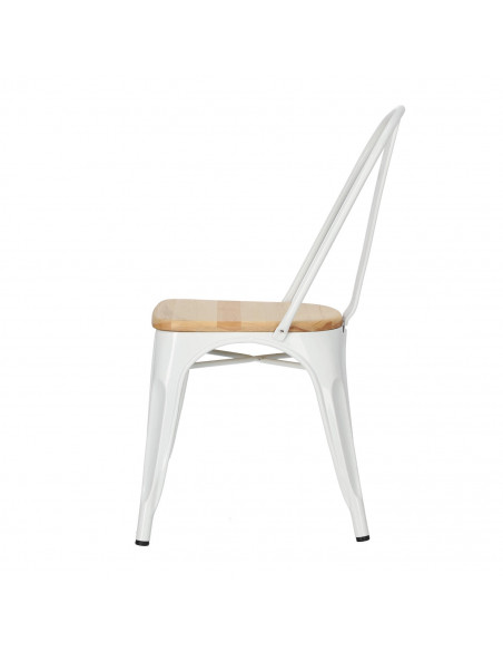 D2.DESIGN KRZESŁO PARIS WOOD BIAŁE SOSNA NATURALNA