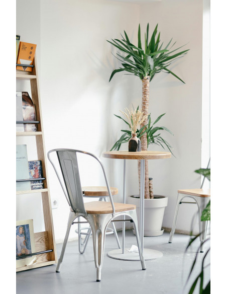 D2.DESIGN KRZESŁO PARIS WOOD BIAŁE SOSNA NATURALNA