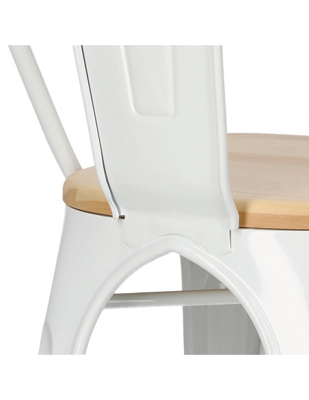 D2.DESIGN KRZESŁO PARIS WOOD BIAŁE SOSNA NATURALNA