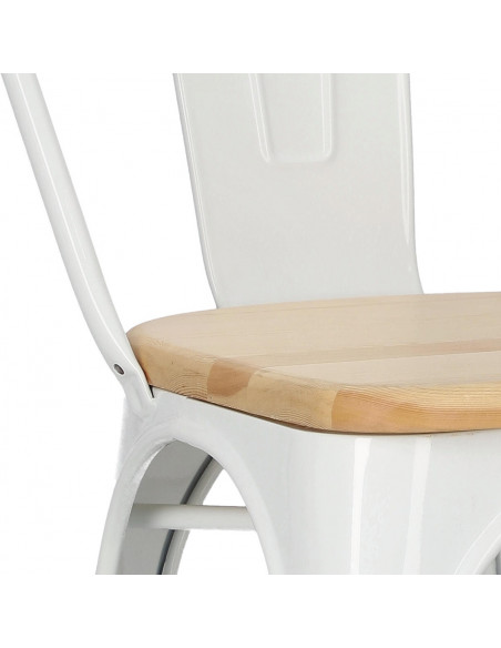 D2.DESIGN KRZESŁO PARIS WOOD BIAŁE SOSNA NATURALNA