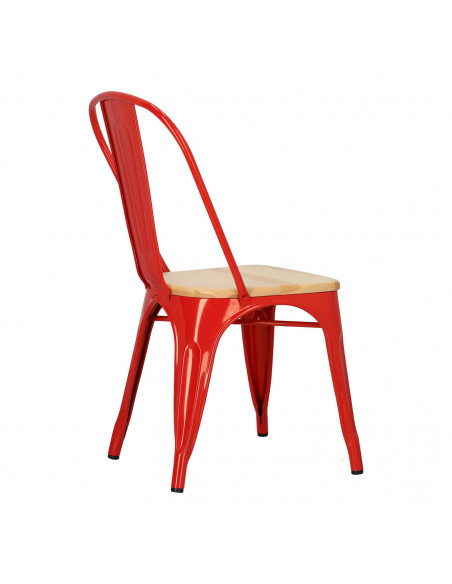 D2.DESIGN KRZESŁO PARIS WOOD CZERWONE SOSNA NATURA